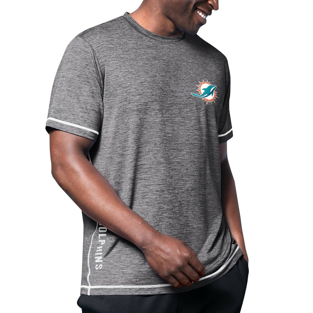 Miami Dolphins MSX by Michael Strahan Motion Space-Dye T-Shirt Black | NFL