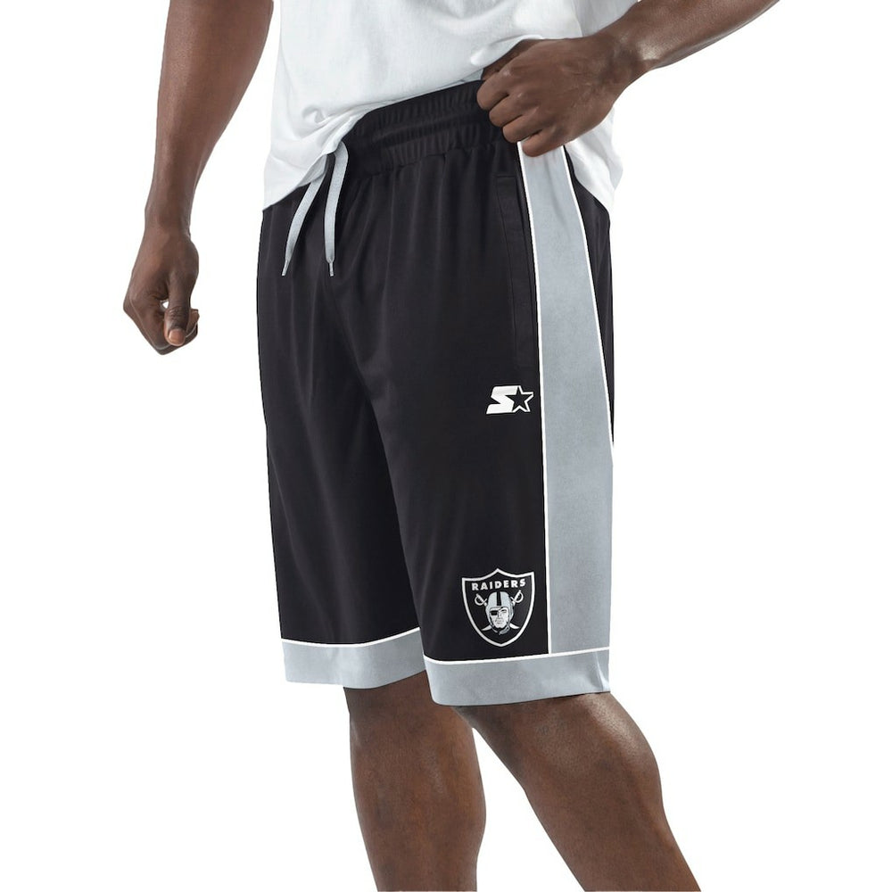 Las Vegas Raiders Starter Fan Favorite Fashion Shorts Black/Silver | NFL