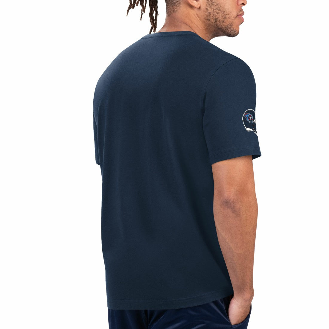 Tennessee Titans Starter Finish Line Extreme Graphic T-Shirt Navy/Light Blue | NFL