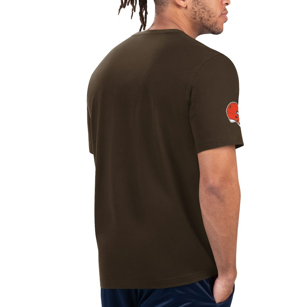 Cleveland Browns Starter Finish Line Extreme Graphic T-Shirt Brown/Orange | NFL