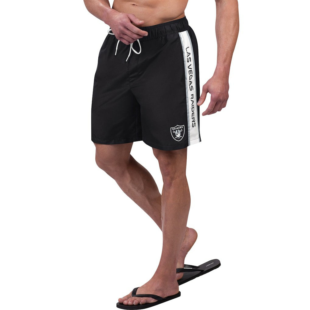 Las Vegas Raiders G-III Sports by Carl Banks Streamline Volley Swim Shorts Black | NFL