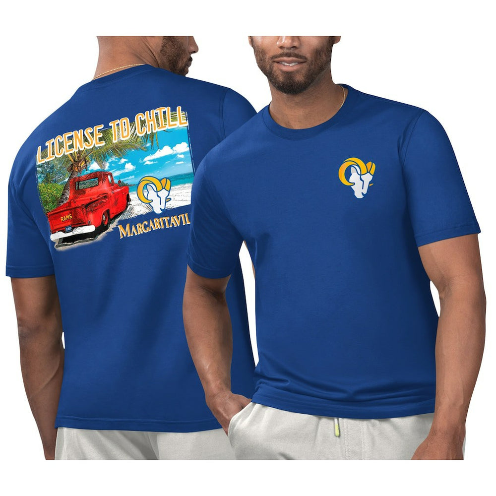 Los Angeles Rams Margaritaville Licensed to Chill T-Shirt Royal | NFL