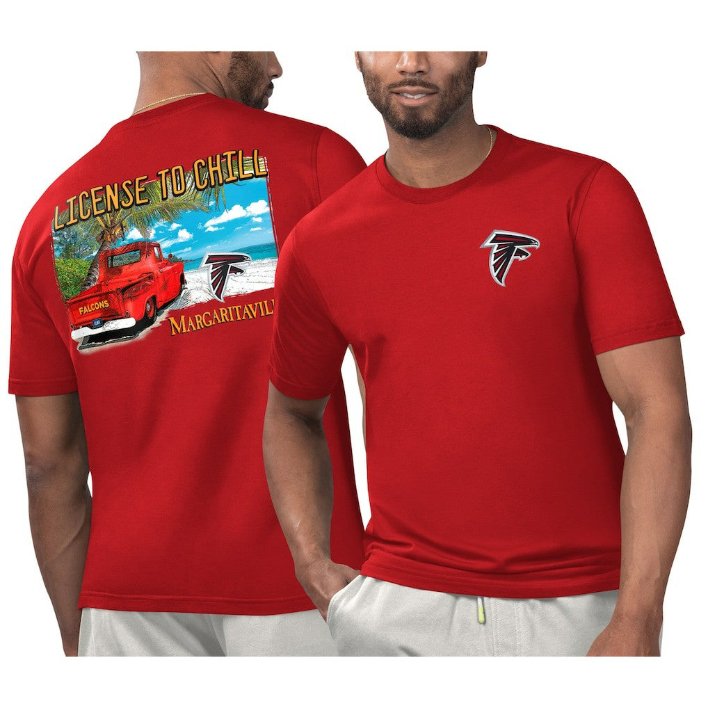 Atlanta Falcons Margaritaville Licensed to Chill T-Shirt Red | NFL
