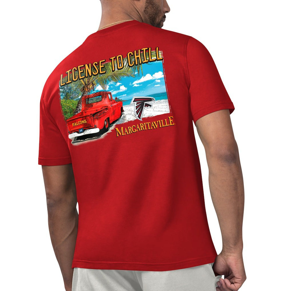 Atlanta Falcons Margaritaville Licensed to Chill T-Shirt Red | NFL