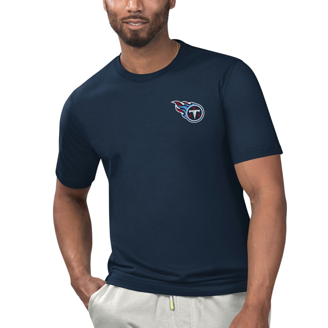 Tennessee Titans Margaritaville Licensed to Chill T-Shirt Navy | NFL