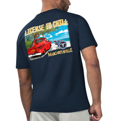 Tennessee Titans Margaritaville Licensed to Chill T-Shirt Navy | NFL