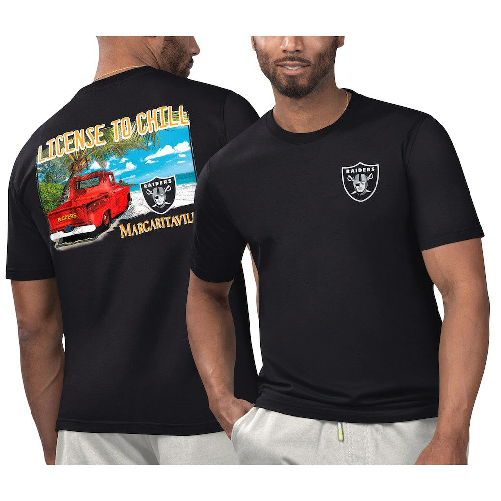 Las Vegas Raiders Margaritaville Licensed to Chill T-Shirt Black | NFL