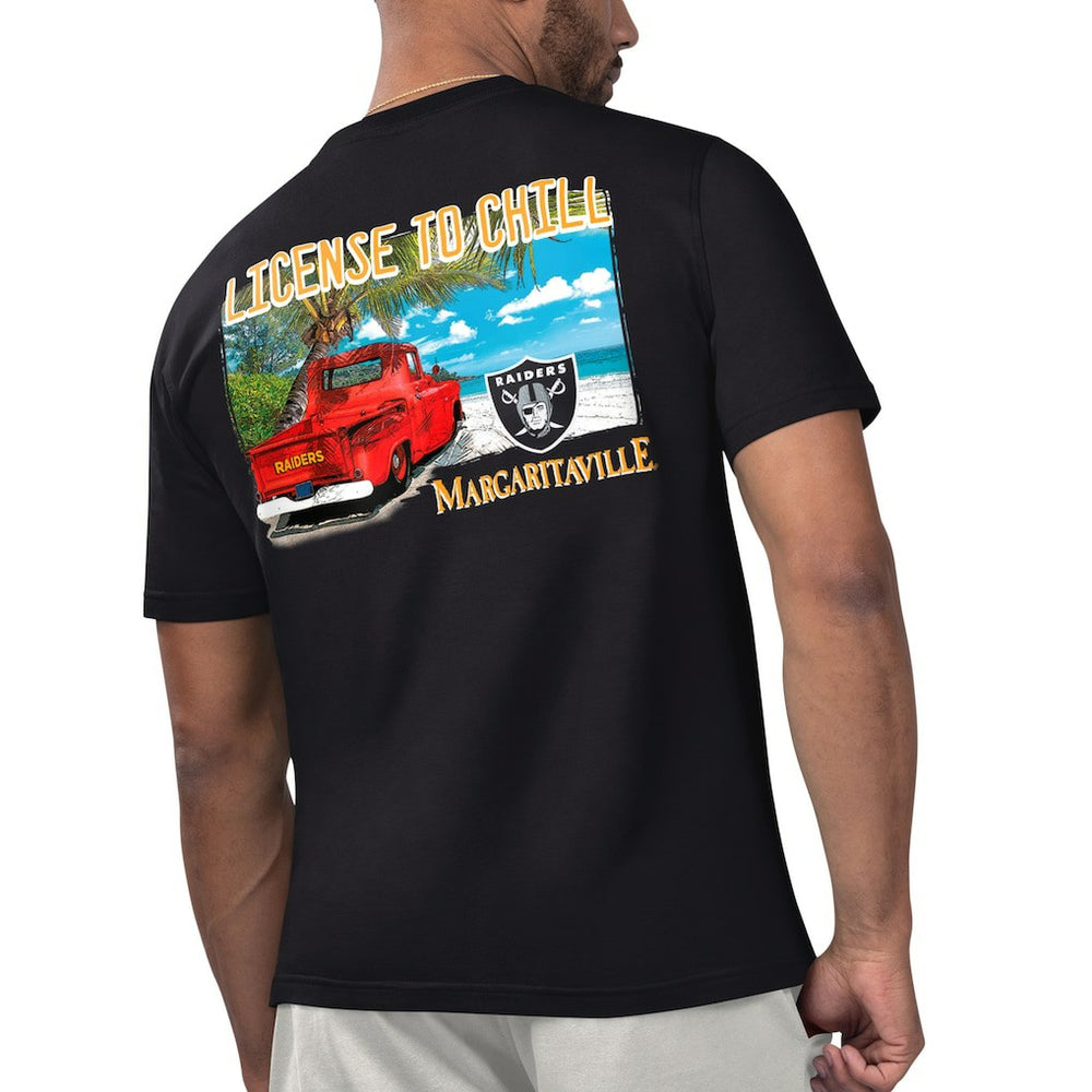 Las Vegas Raiders Margaritaville Licensed to Chill T-Shirt Black | NFL