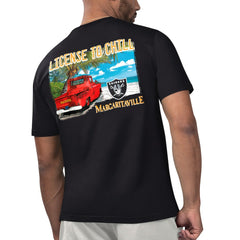 Las Vegas Raiders Margaritaville Licensed to Chill T-Shirt Black | NFL