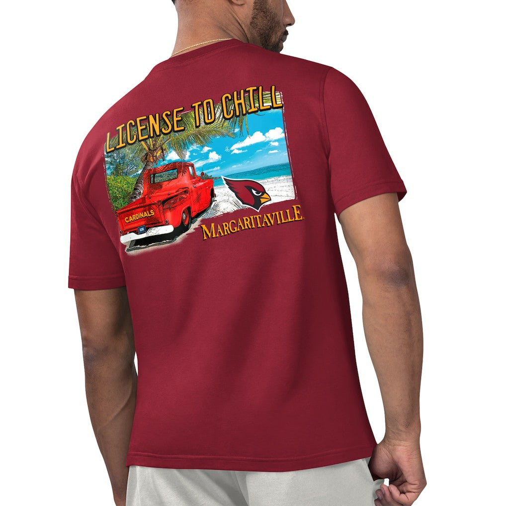 Arizona Cardinals Margaritaville Licensed to Chill T-Shirt Cardinal | NFL