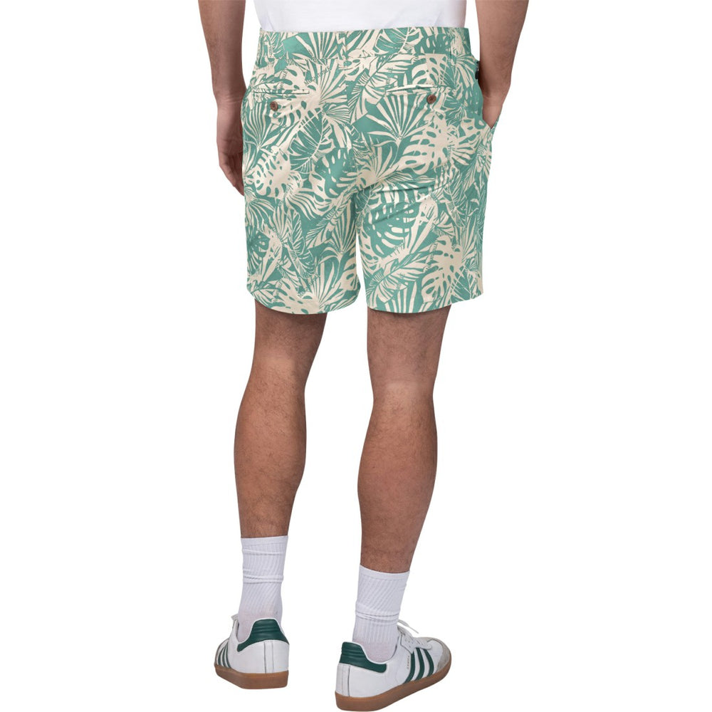 New York Jets Margaritaville Sandwashed Monstera Print Amphib Shorts Green | NFL