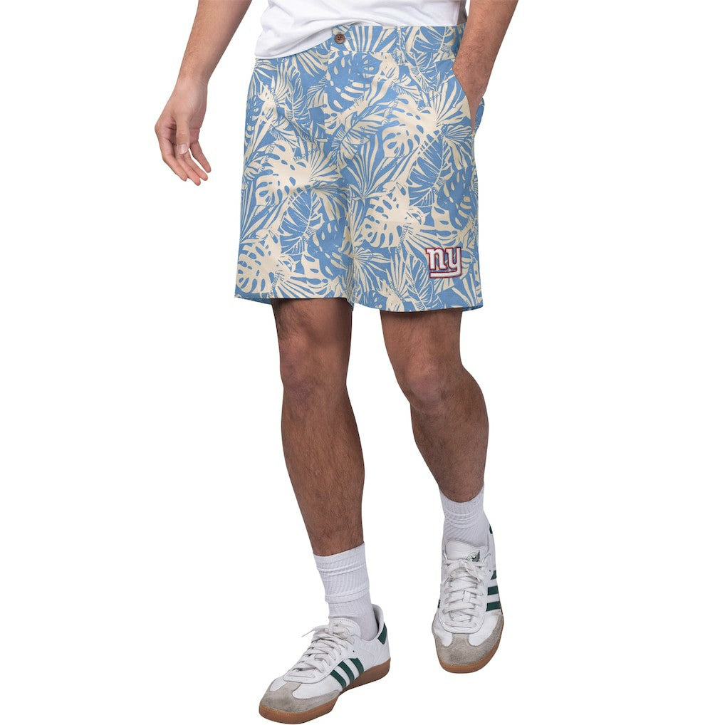New York Giants Margaritaville Sandwashed Monstera Print Amphib Shorts Royal | NFL