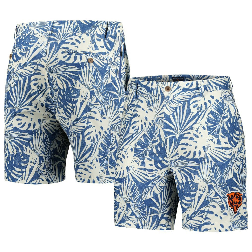 Chicago Bears Margaritaville Sandwashed Monstera Print Amphib Shorts Navy | NFL
