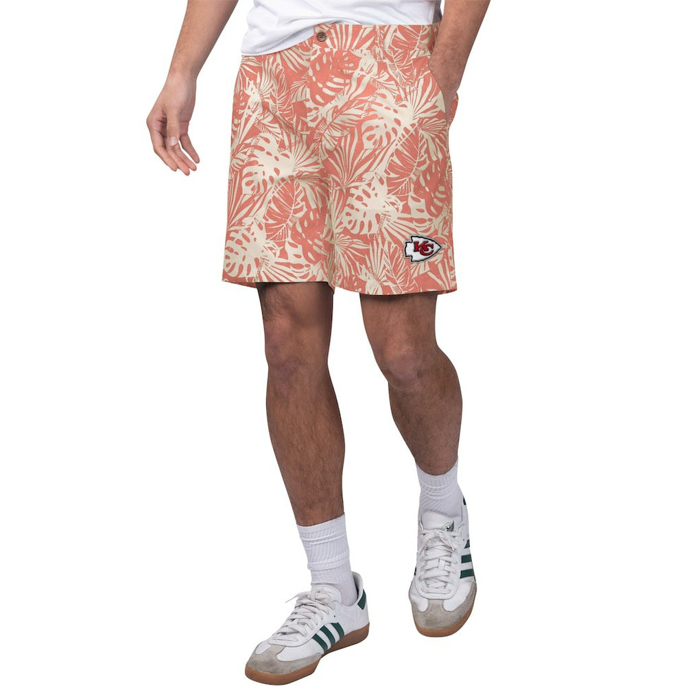 Kansas City Chiefs Margaritaville Sandwashed Monstera Print Amphib Shorts Red | NFL