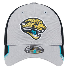 New Era Jacksonville Jaguars Gray Throwback Active Visor Trim 39THIRTY Flex Hat | NFL