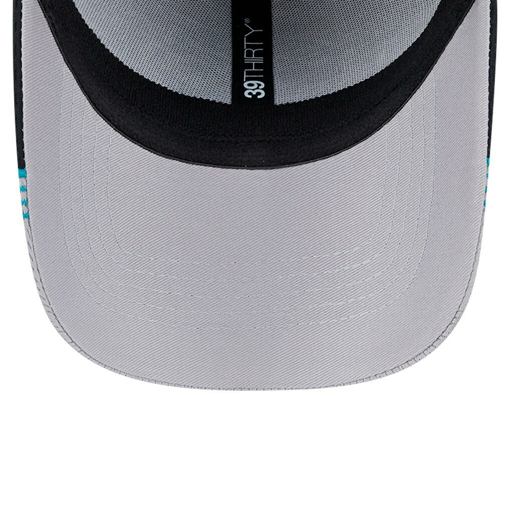 New Era Jacksonville Jaguars Gray Throwback Active Visor Trim 39THIRTY Flex Hat | NFL