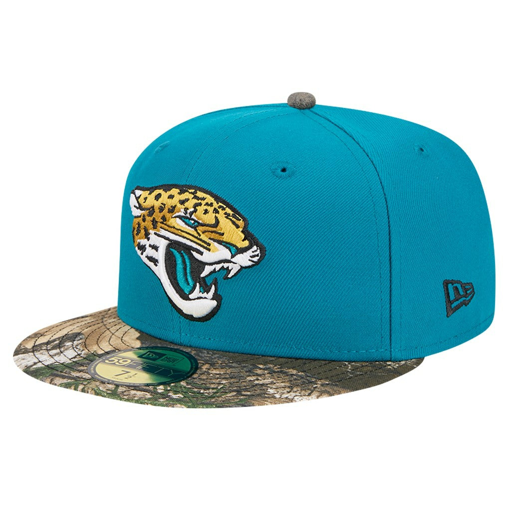 New Era Jacksonville Jaguars Teal Active Two-Tone Camo 59FIFTY Fitted Hat | NFL