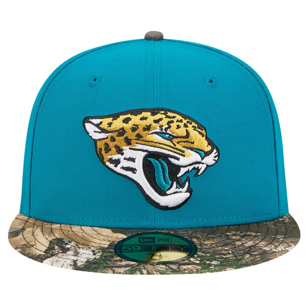 New Era Jacksonville Jaguars Teal Active Two-Tone Camo 59FIFTY Fitted Hat | NFL