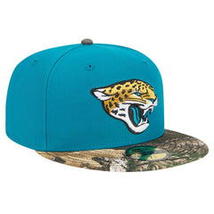 New Era Jacksonville Jaguars Teal Active Two-Tone Camo 59FIFTY Fitted Hat | NFL