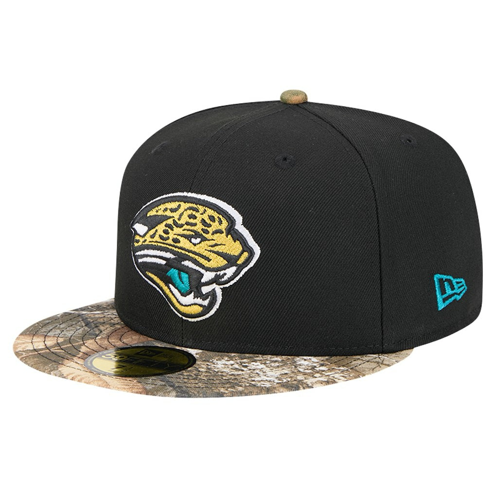 New Era Jacksonville Jaguars Black Active Two-Tone Camo 59FIFTY Fitted Hat | NFL