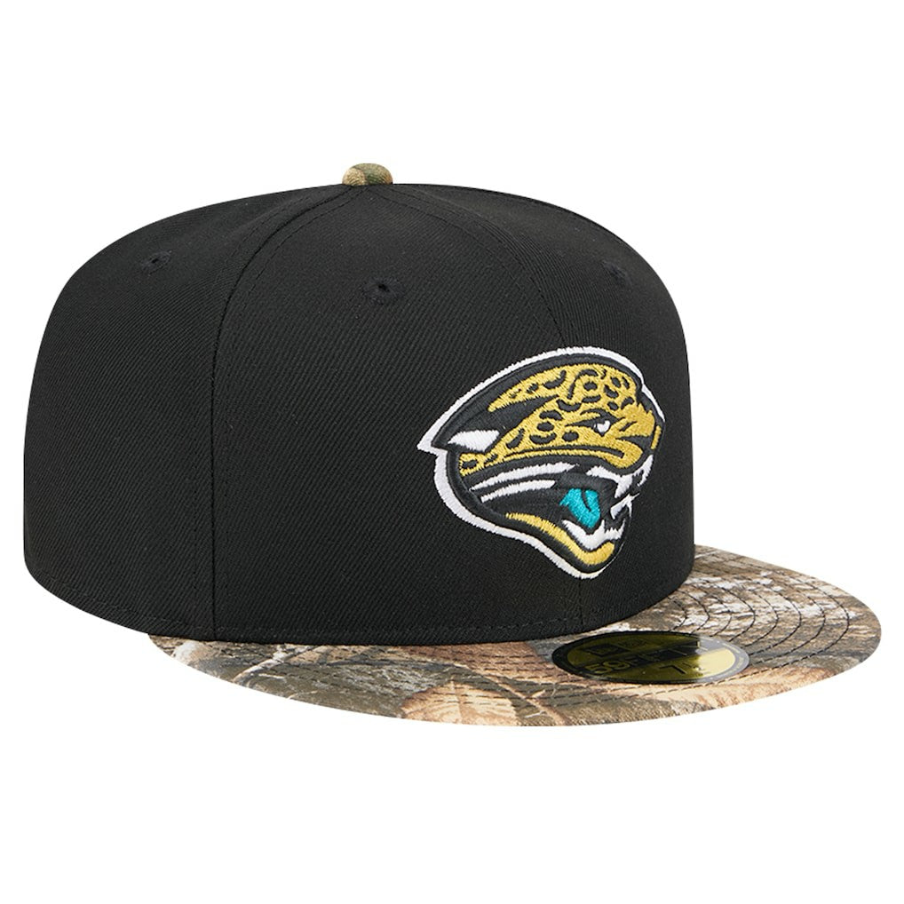 New Era Jacksonville Jaguars Black Active Two-Tone Camo 59FIFTY Fitted Hat | NFL