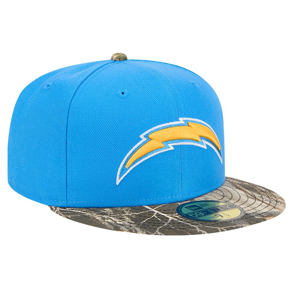 New Era Los Angeles Chargers Powder Blue Active Two-Tone Camo 59FIFTY Fitted Hat | NFL