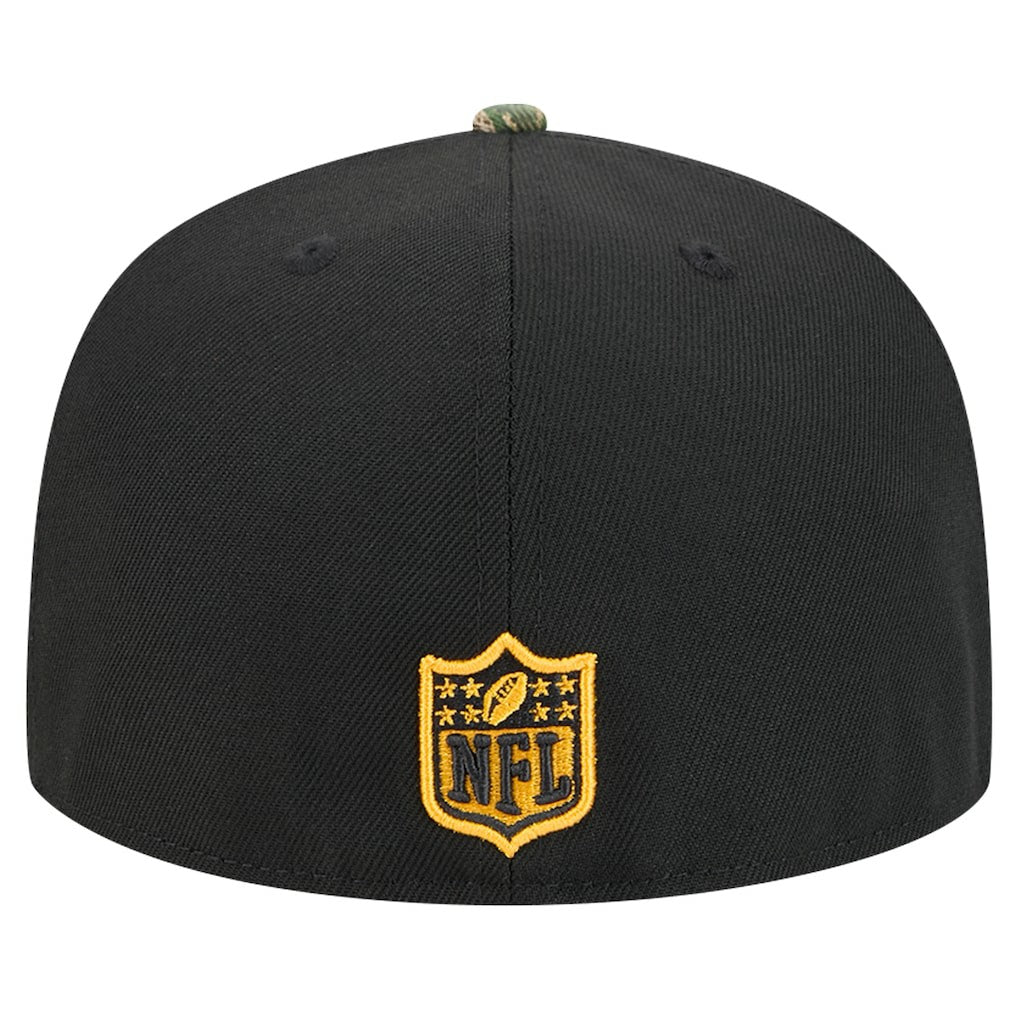 New Era Pittsburgh Steelers Black Active Two-Tone Camo 59FIFTY Fitted Hat | NFL