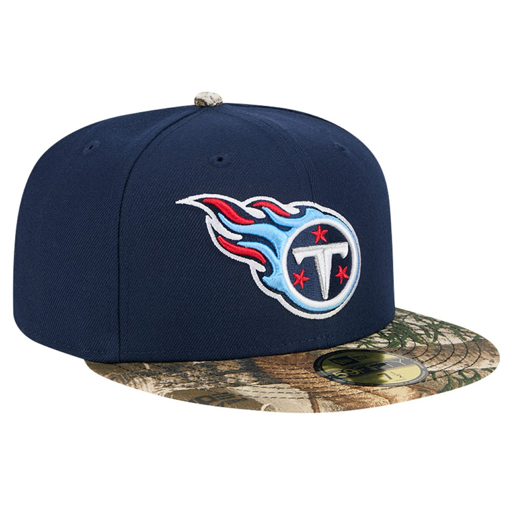 New Era Tennessee Titans Navy Active Two-Tone Camo 59FIFTY Fitted Hat | NFL