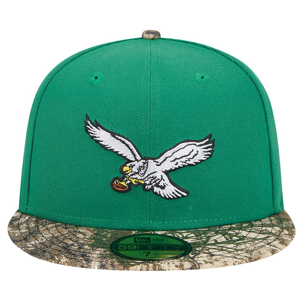 New Era Philadelphia Eagles Kelly Green Active Two-Tone Camo 59FIFTY Fitted Hat | NFL