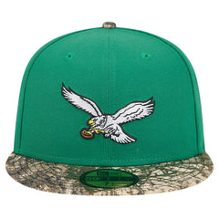 New Era Philadelphia Eagles Kelly Green Active Two-Tone Camo 59FIFTY Fitted Hat | NFL