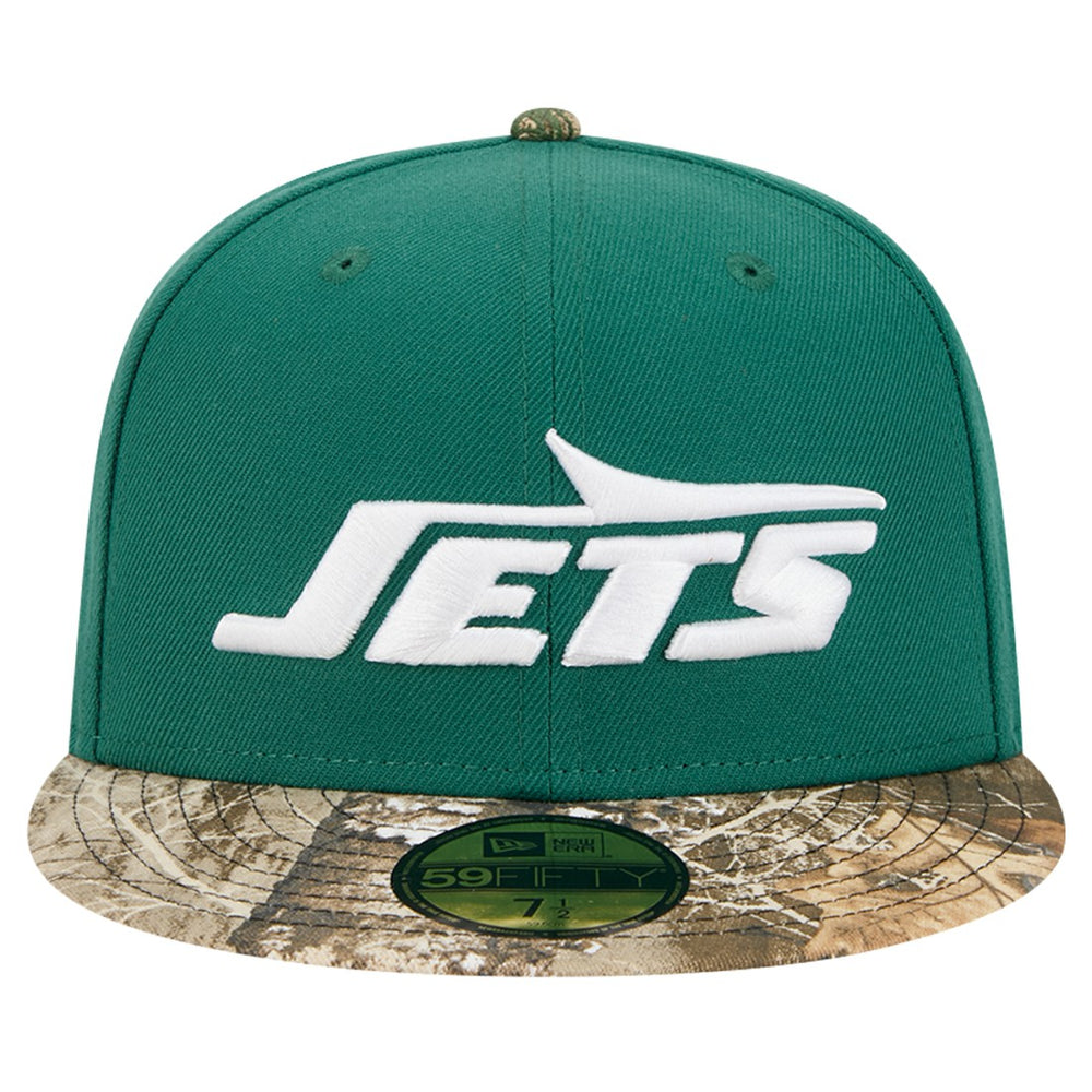 New Era New York Jets Green Active Two-Tone Camo 59FIFTY Fitted Hat | NFL
