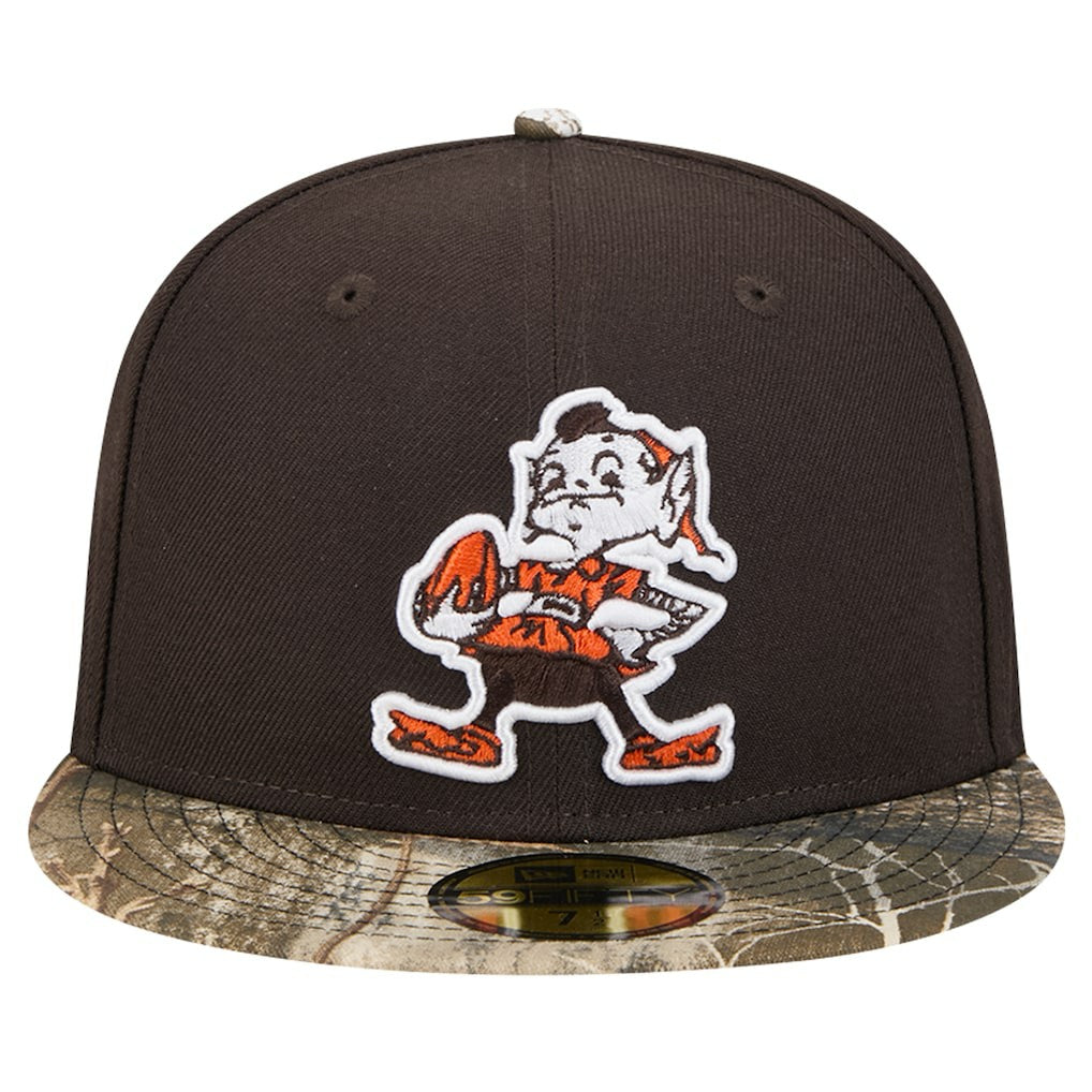 New Era Cleveland Browns Brown Active Two-Tone Camo 59FIFTY Fitted Hat | NFL