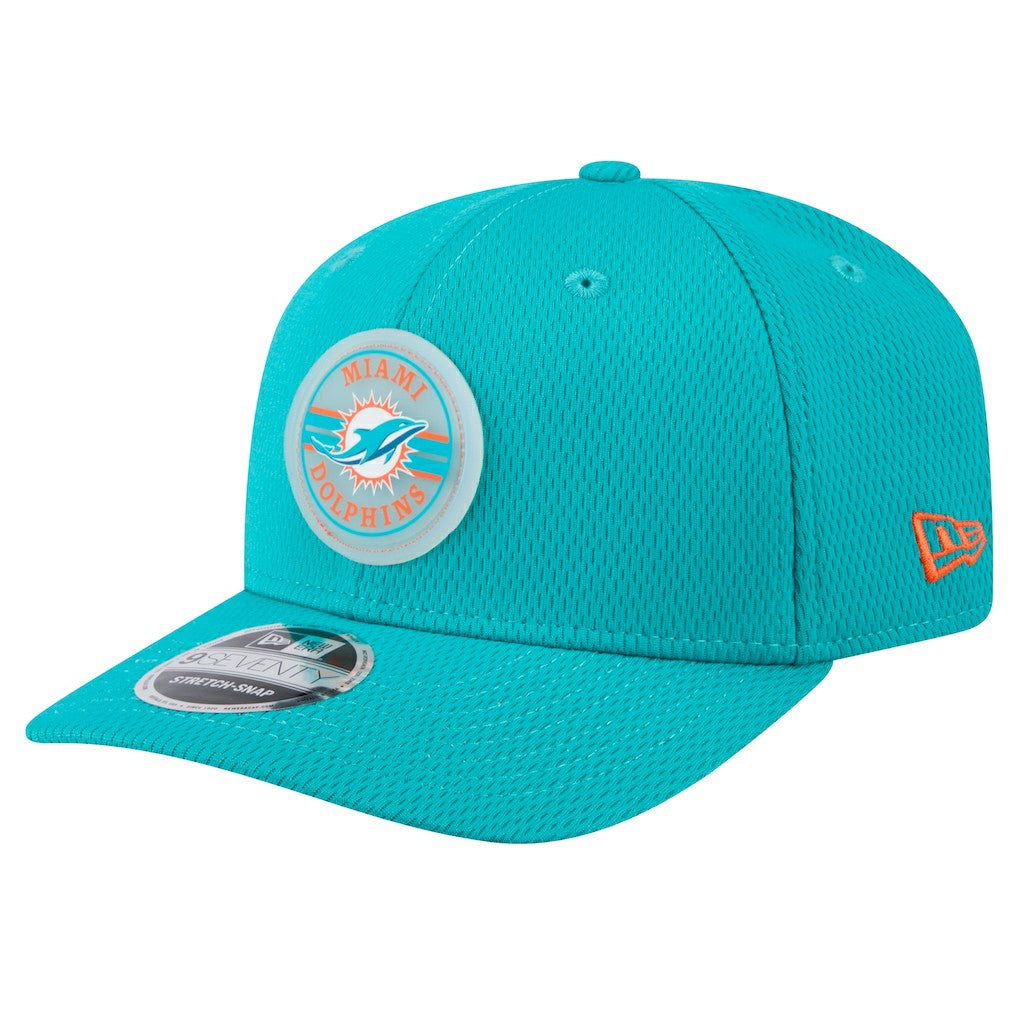 Miami Dolphins New Era Adventure Patched 9SEVENTY Stretch-Snap Adjustable Hat Aqua | NFL