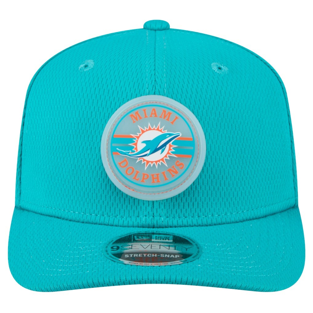 Miami Dolphins New Era Adventure Patched 9SEVENTY Stretch-Snap Adjustable Hat Aqua | NFL