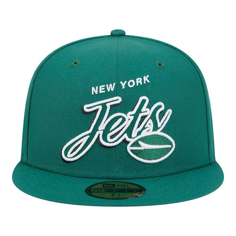 New York Jets New Era Script Sided 59FIFTY Fitted Hat Green | NFL