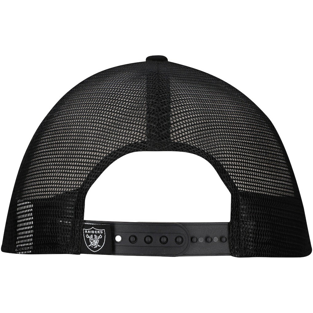 New Era Las Vegas Raiders Distressed 9FIFTY A-Frame Snapback Hat White/Black | NFL