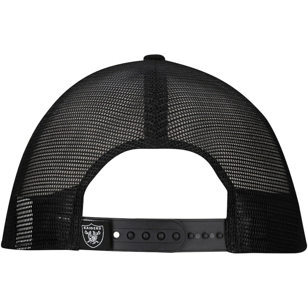 New Era Las Vegas Raiders Distressed 9FIFTY A-Frame Snapback Hat White/Black | NFL