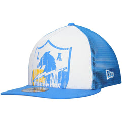 New Era Los Angeles Chargers Distressed 9FIFTY A-Frame Snapback Hat White/Powder Blue | NFL