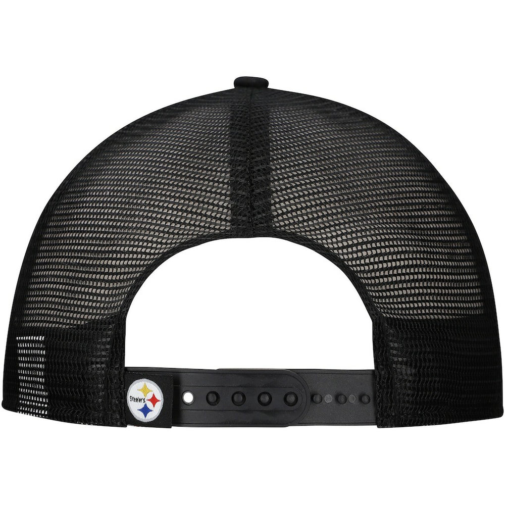 New Era Pittsburgh Steelers Distressed 9FIFTY A-Frame Snapback Hat White/Black | NFL