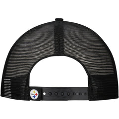 New Era Pittsburgh Steelers Distressed 9FIFTY A-Frame Snapback Hat White/Black | NFL