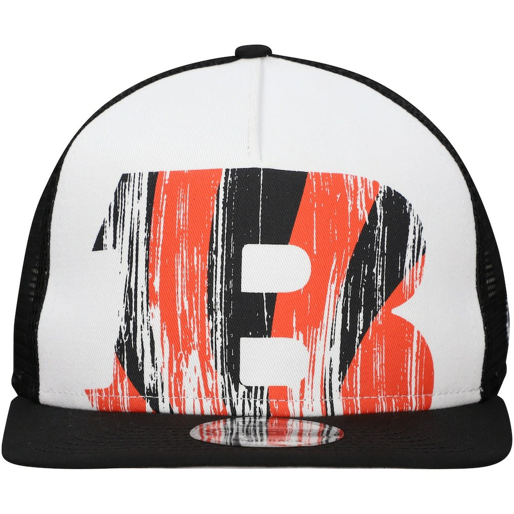 New Era Cincinnati Bengals Distressed 9FIFTY A-Frame Snapback Hat White/Black | NFL