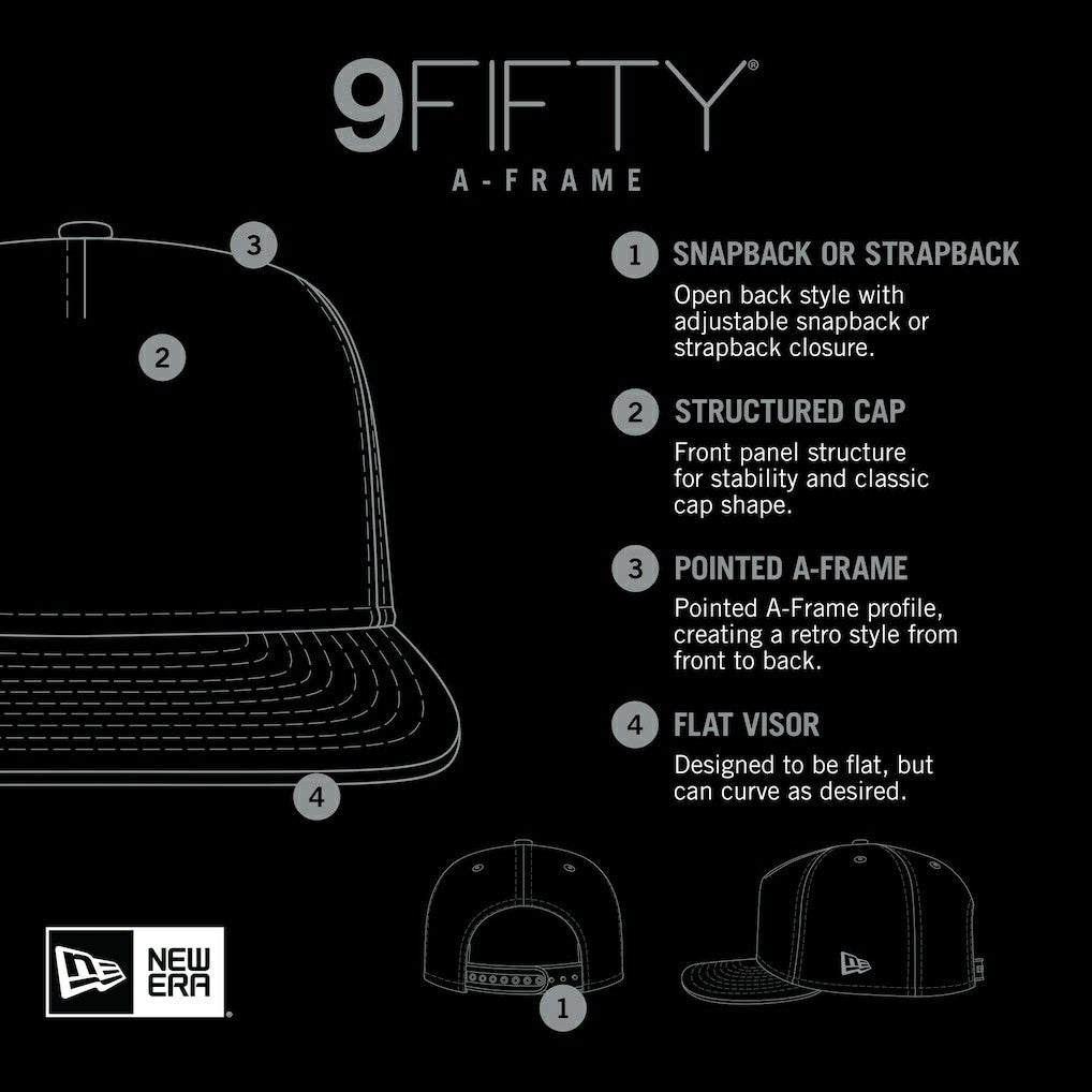 New Era Cincinnati Bengals Distressed 9FIFTY A-Frame Snapback Hat White/Black | NFL