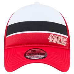 San Francisco 49ers New Era Sport Night Color Block 9FORTY A-Frame Trucker Adjustable Hat White/Scarlet | NFL