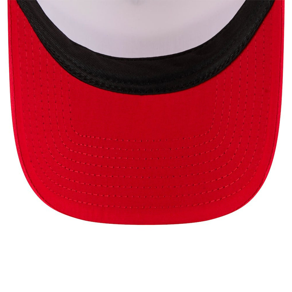 San Francisco 49ers New Era Sport Night Color Block 9FORTY A-Frame Trucker Adjustable Hat White/Scarlet | NFL