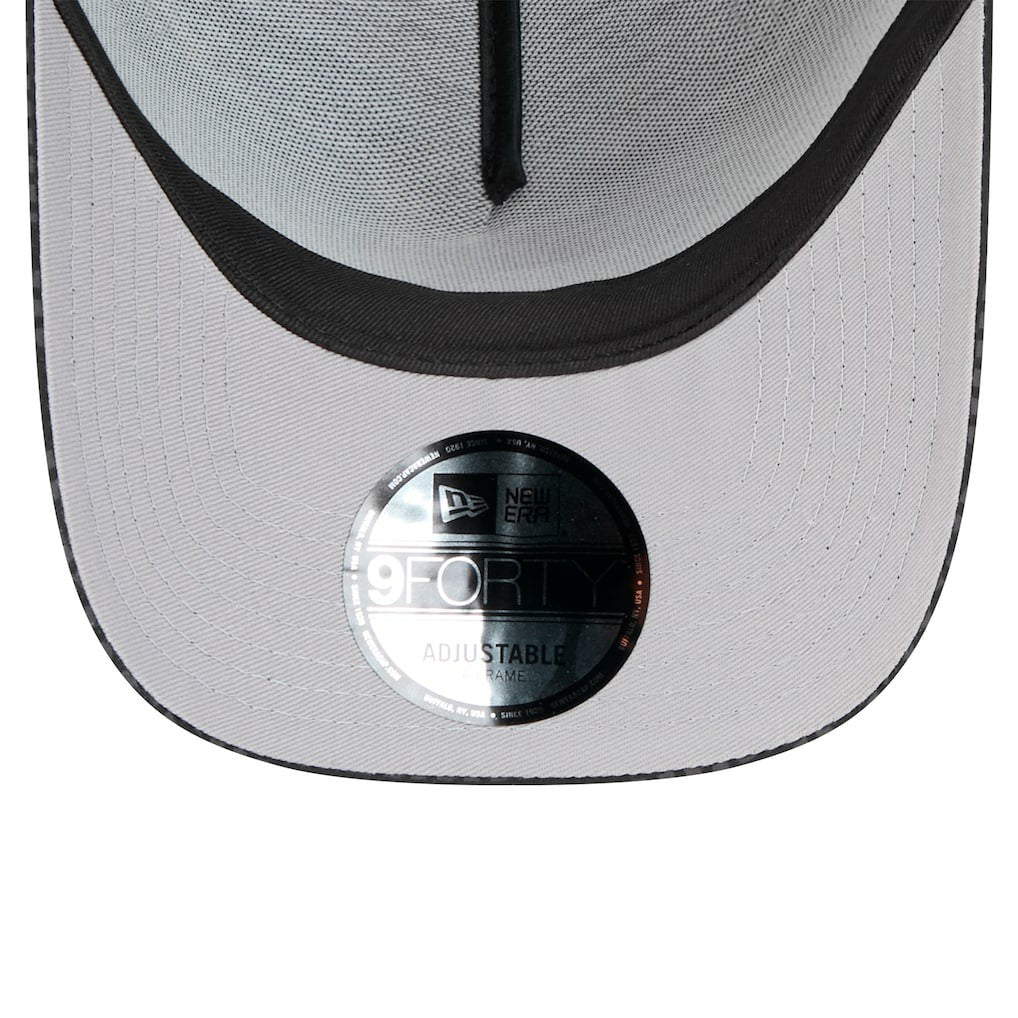 Jacksonville Jaguars New Era Midnight Ink Tonal Text A-Frame Trucker 9FORTY Adjustable Hat Black | NFL