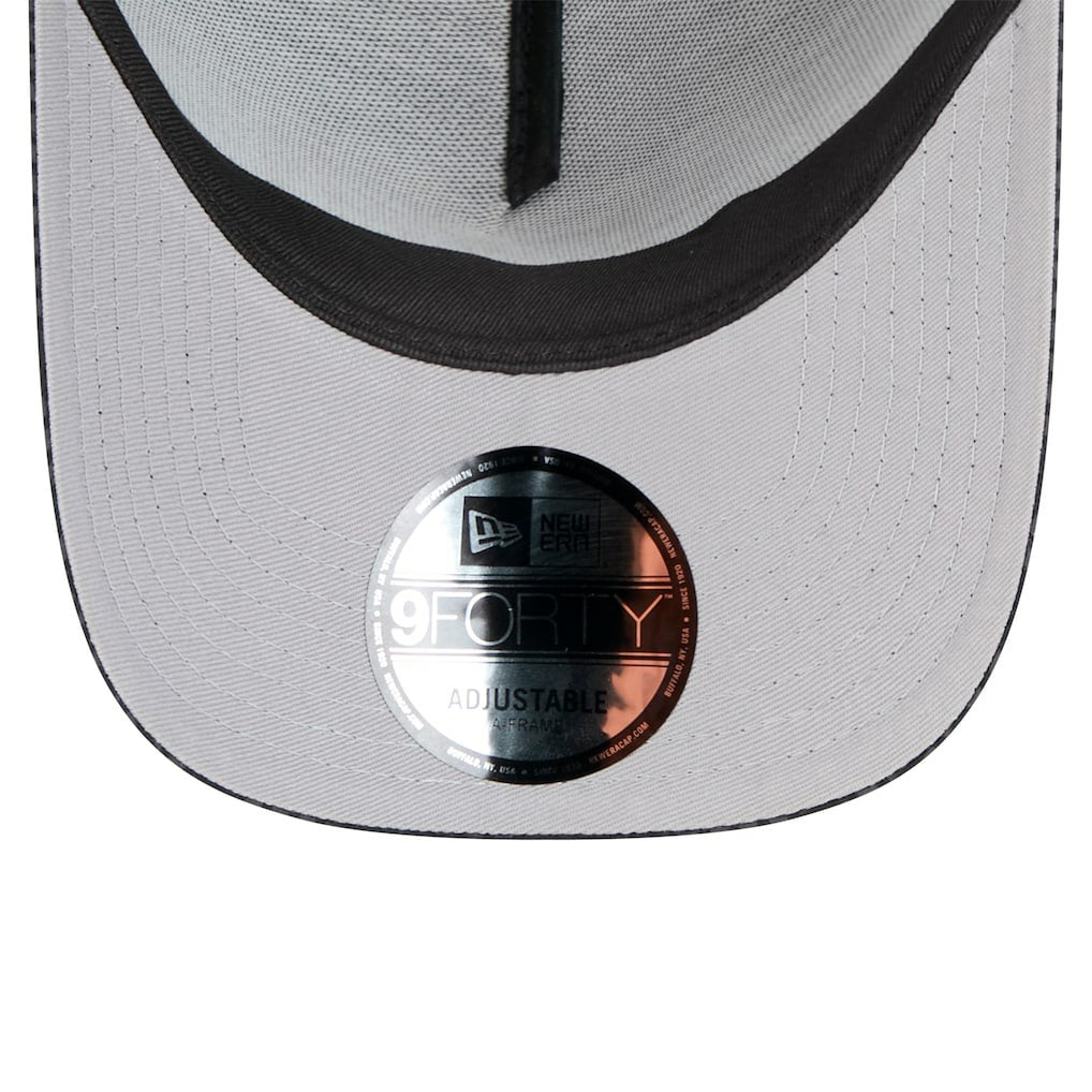 Miami Dolphins New Era Midnight Ink Tonal Text A-Frame Trucker 9FORTY Adjustable Hat Black | NFL