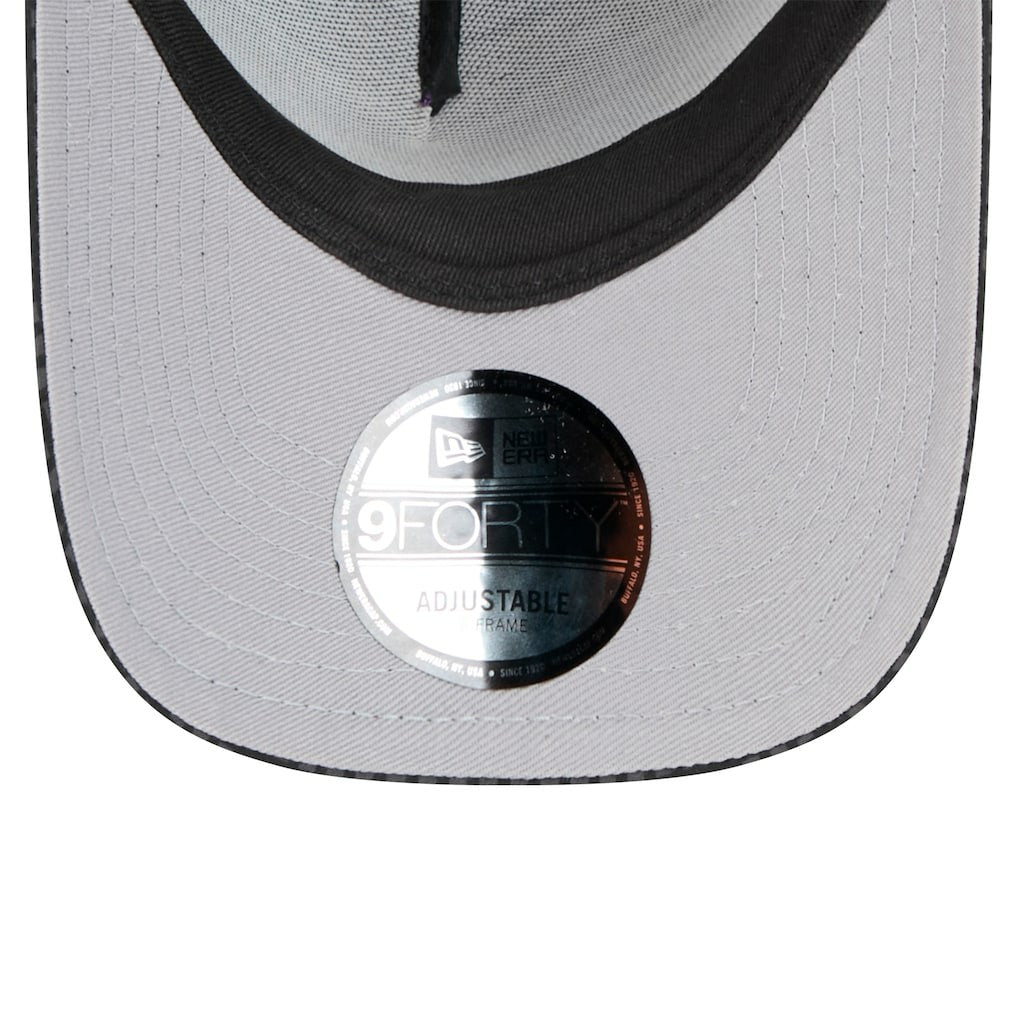 New Orleans Saints New Era Midnight Ink Tonal Text A-Frame Trucker 9FORTY Adjustable Hat Black | NFL