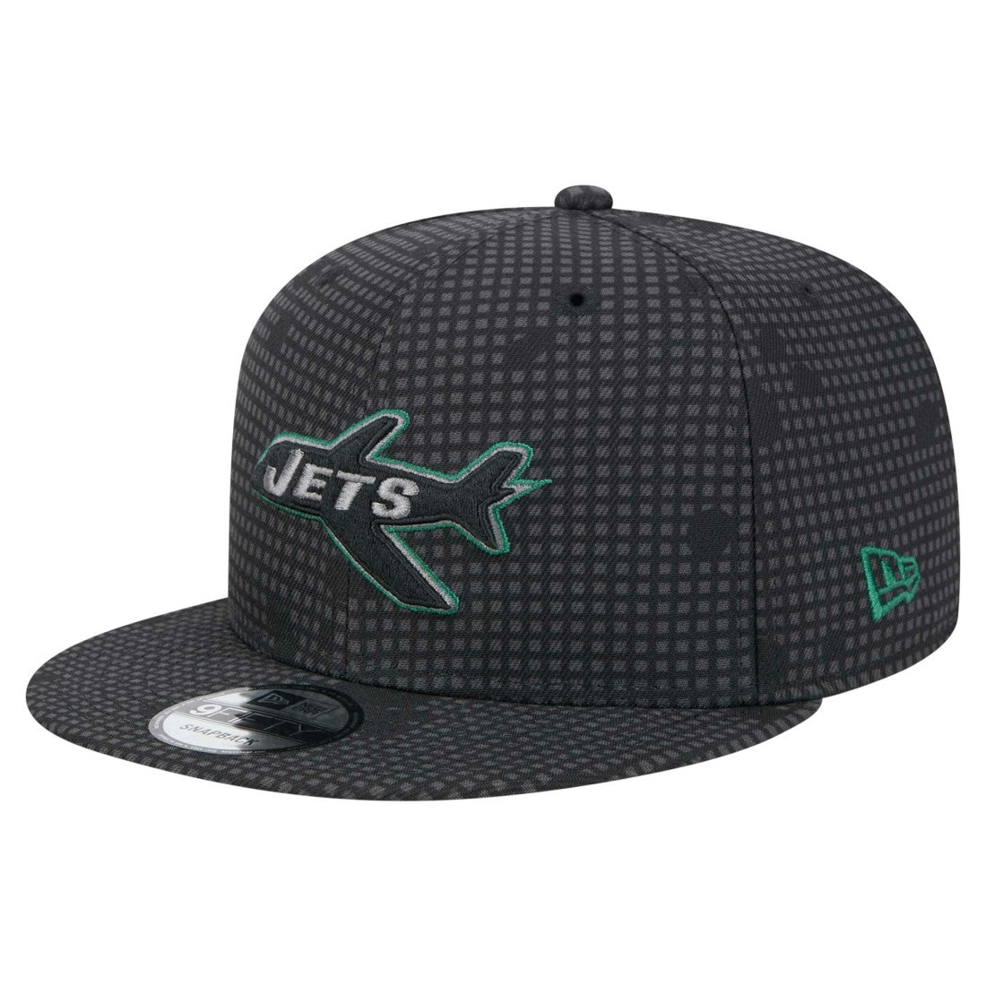 New Era New York Jets Black Midnight Ink Pop Outline 9FIFTY Snapback Hat | NFL