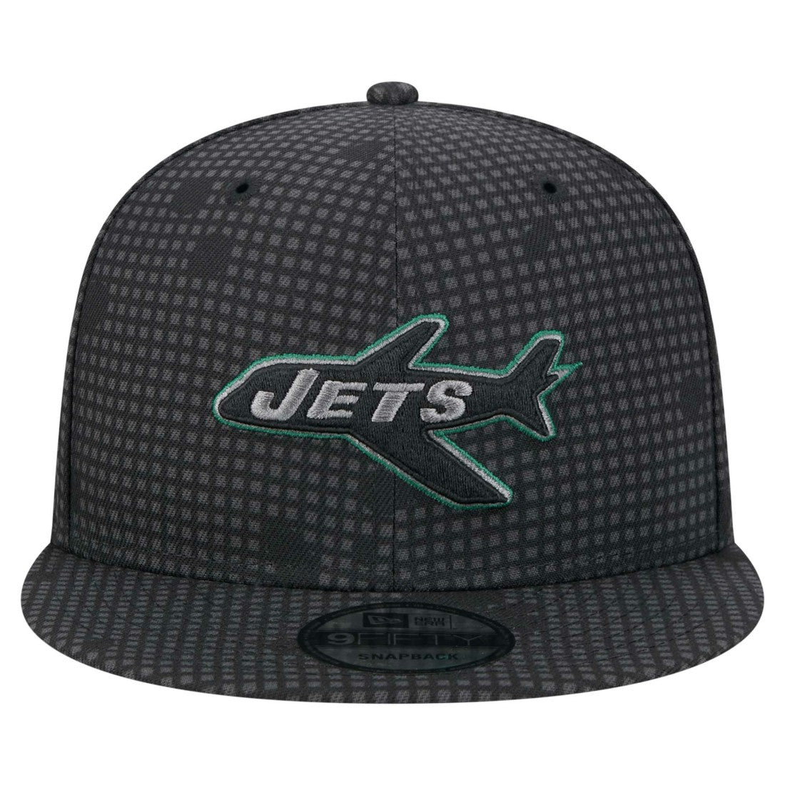 New Era New York Jets Black Midnight Ink Pop Outline 9FIFTY Snapback Hat | NFL