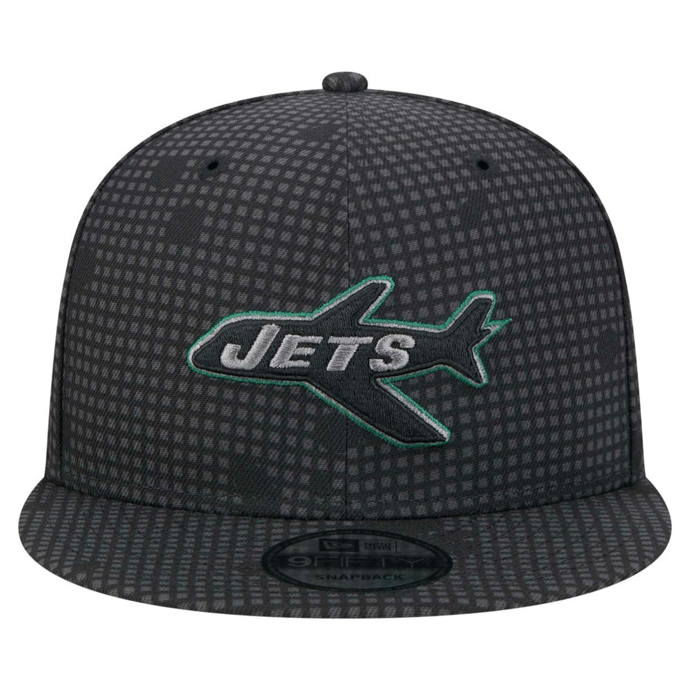 New Era New York Jets Black Midnight Ink Pop Outline 9FIFTY Snapback Hat | NFL